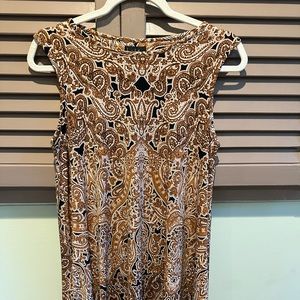 Nicole Miller brown Paisley Mini Dress Size S